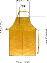QWORK Leather Welding Apron 23 x 35 Inches Flame and Heat Resistant view 6