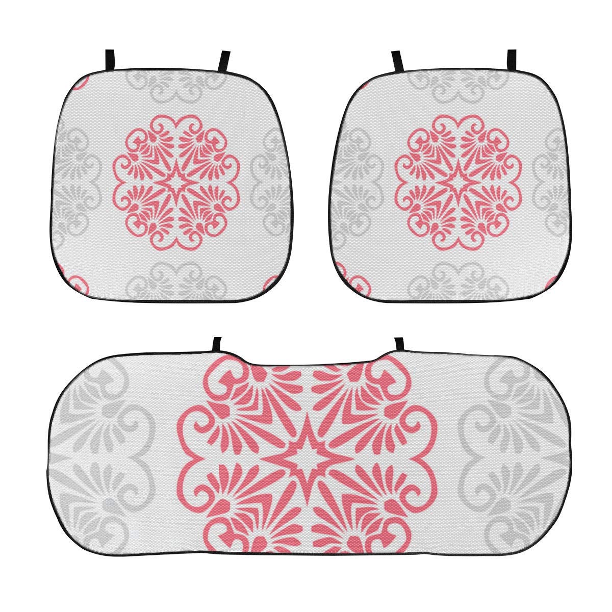 Sports Car Seat Covers Pink Grey Doily Tile Wallpaper Seat