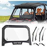 KEMIMOTO UTV Glass Windshield with 2 Manual Wipers Scratch Resistant, Compatible with 2019-2023 Polaris RZR XP 1000 / RZR XP 
