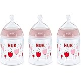 NUK Smooth Flow Anti Colic Baby Bottle, 5 oz, 3 Pack, Flowers