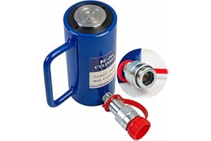 AMZCNC 10 Ton Hydraulic Cylinder Ram, 4" Stroke, Single Acting, 10,000 PSI, High Carbon Steel, 20,000 Lbs Load Capacity, Util