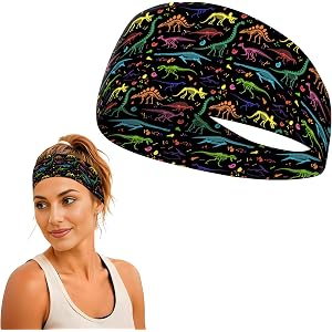 CVNBFJI Fashion Wide Headband for Women Men, Soft Running Headband for Fitness Workout, Cute Stretchy Sweatband Hairband