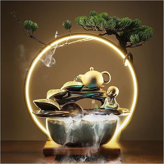 Desktop fountain السيراميك المنضدية نافورة المياه ديكور زين داخلي