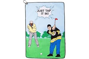BOTOGIFT Funny Golf Towel, Printed Golf Towels for Golf Bags with Clip, Golf Gift for Men Husband Boyfriend Dad, Birthday Gifts for Golf Fan - Just Tap It in