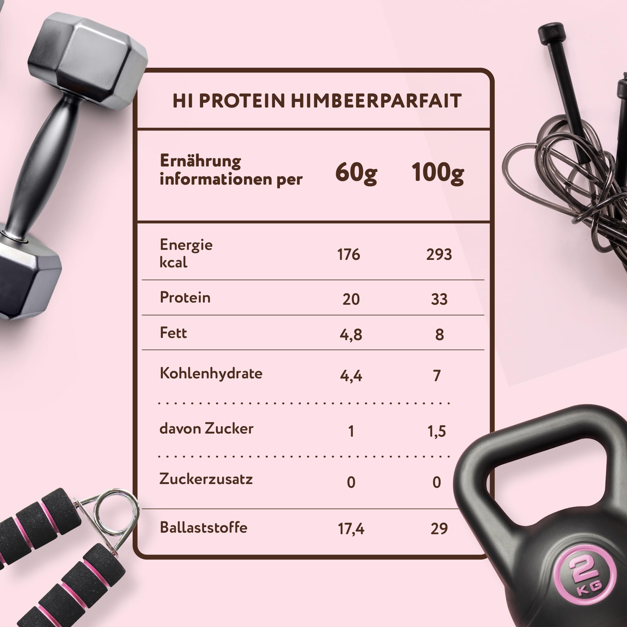 FitnesSHOCK High Proteinriegel Set mit hohem 20g Proteingehalt Eiweißriegel ohne Zuckerzusatz kalorienarm low carb ballaststoffreich Himbeere-Parfait Geschmack 12Stk 60g 3