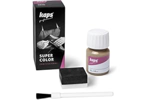 Dye Paint for Leather Shoes and Bags with Sponge and Brush, Kaps Super Color, 70 Colors (176 - Pine)