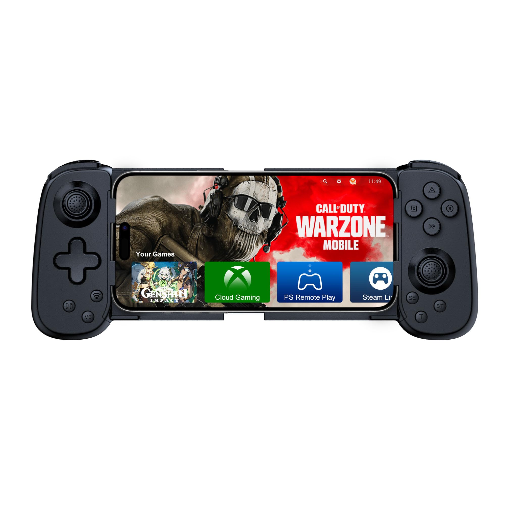 Joso Mobile Gaming Controller for iPhone/Android/PC/Switch/PS4/PS3, Bluetooth Gamepad Joystick with Turbo/6-Axis Gyro/Vibration, Play Call of Duty, Roblox, Genshin Impact, Cloud Gaming, Remote Play