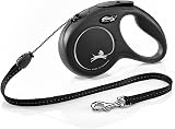 flexi Classic M 5 m Cord Leash Black for Dogs up to 20 kg
