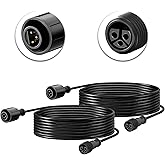 Banord 6.56FT Extension Cord for RGBW Landscape Spotlights, 3 pin(2 Pack)