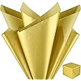 NEBURORA Metallic Gold Tissue Paper for Gift Bags 60 Sheets Gold Wrapping Tissue Paper Bulk 14 X 20 Inch Gold Packaging Paper