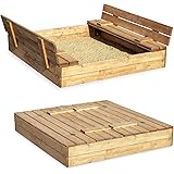 Sandkasten DONALD inkl. Abdeckung 140x140 cm Holz