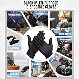 The Real Touch Black Nitrile Gloves Latex Free Powder Free 100 Count view 8