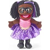 14" Superhero, Black Girl, Hand Puppet