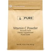 PURE ORIGINAL INGREDIENTS Vitamin C Powder (1 lb) Ascorbic Acid, Non GMO, Dietary Supplement
