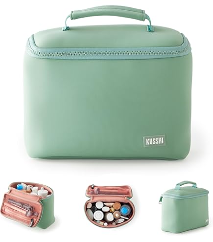 best train toiletries bag for traveling ROWNYEON Waterproof Toiletry Organizer Case, CLear Travel Makeup Women，Transparent Cosmetic Bag，Portable Makeup Case Organizer (green) : Beauty & Personal Care NOFBA Color:Fuchsia Purple Galaxy structured silhouette and durable OFF TOCO 2 Style