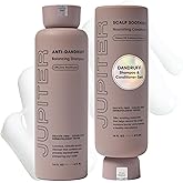 Jupiter Anti Dandruff Shampoo & Conditioner for Men & Women for Flaky, Itchy, Oily & Dry Scalp - Nourishes Scalp and Reduces Breakage & Flakes - Color-Safe, Sulfate-Free, Paraben-Free