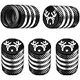 Tire Valve Stem Cap Cover - (5 Pack) Tire Air Cap Corrosion Resistant Christmas Reindeer Antler Antlers Auto Accessories Decoration for Car Truck Bike Black