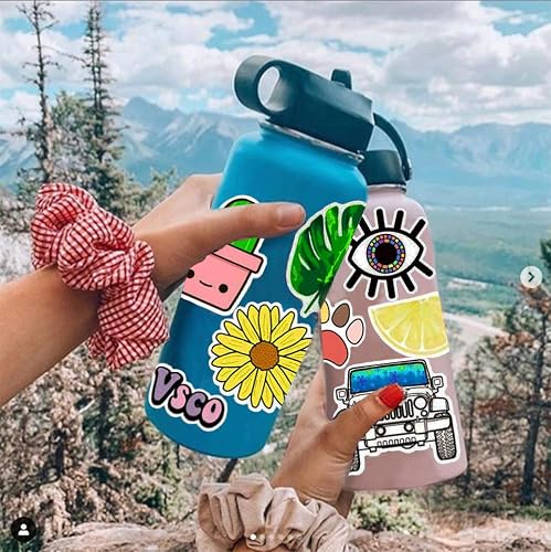 VSCO Stickers for Hydro Flask 100 Pack,Cool Colorful Waterproof