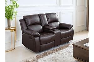 Caberryne Leather Loveseat Recliner Sofa，Leather Recliner Sofa Set for Living Room Furniture Sets，Coffee Double Recliner Loveseat for Living Room/Office/Theater Seating/Rv(Loveseat Recliner)
