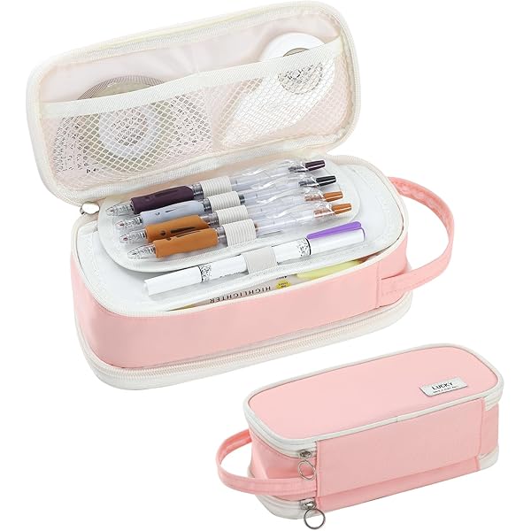 1pc High Capacity Aesthetic Pencil Case For Girls With College Style Pattern, Cute Stationery Zipper Bag For Students' Learning Supplies | SHEIN A