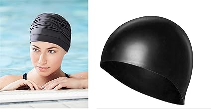 Boxo Long Hair Swim Cap Waterproof Silicone Swimming Cap For