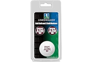 LinksWalker Collegiate Golf Ball Gift Pack with 2 Team Ball Markers Regulation Size 2-Piece