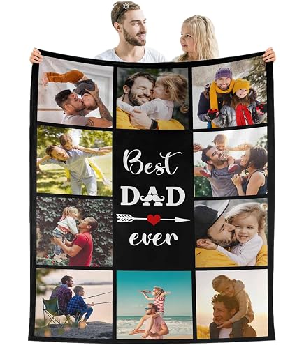 Father's Day Blanket Gift For Men – Ultra-Soft Flannel, 80x60 Inches, Bonus Dad Present