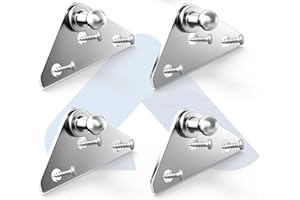 ARANA Gas Struts Mounting Brackets 10MM, Universal Ball Stud Mount Bracket for Gas Springs Shocks Lift Support with 12 Pcs Screws, Only Fits 10MM Ball Sockets