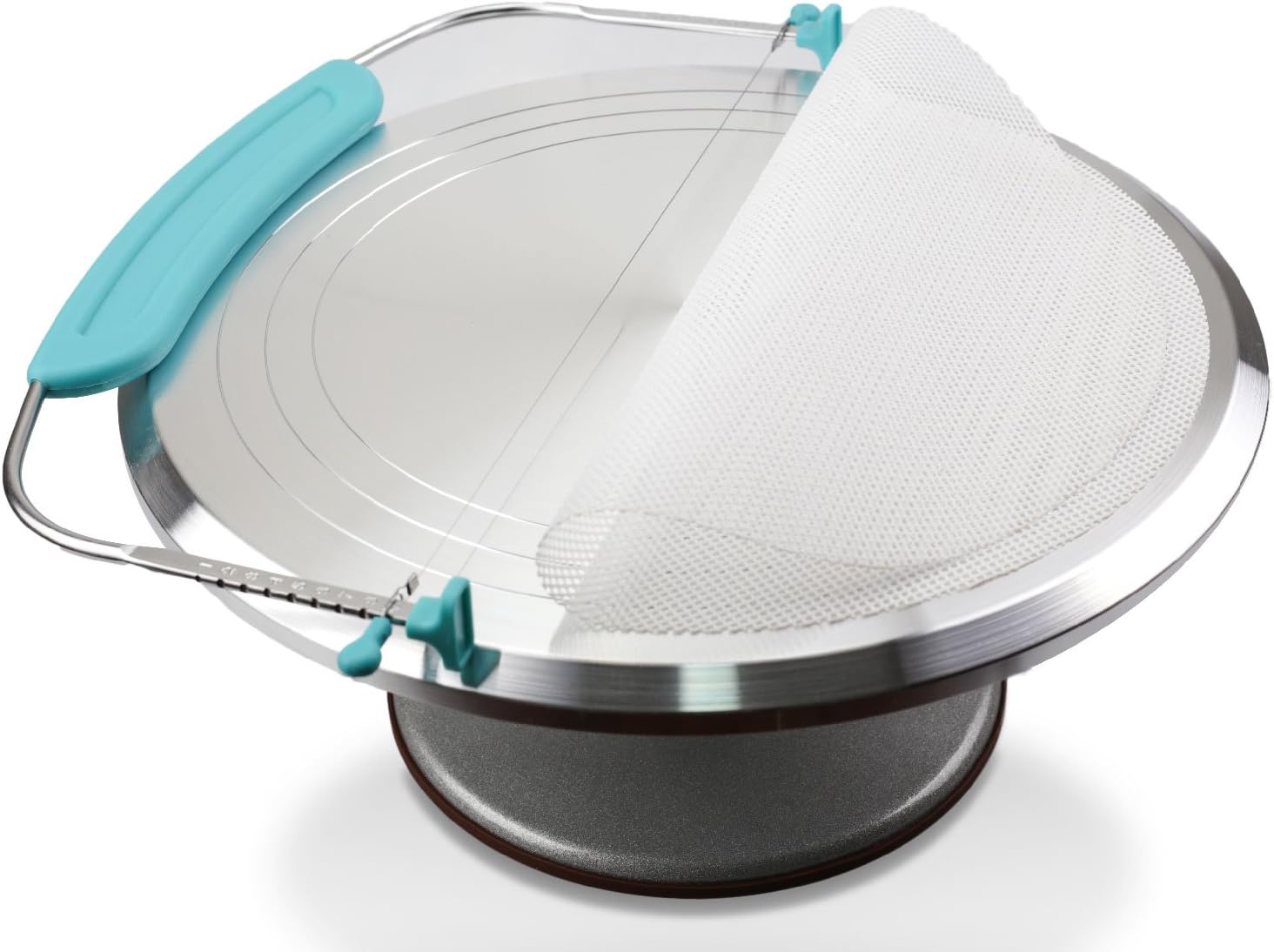 Rotating Cake Stand โ Stable Non-Slip Rubber Base โ 12 inches Revolving Turntable โ Decorate Professional-Looking Desserts at Home โ Aluminum Alloy