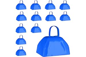 Windy City Novelties Metal Cowbell Novelty Noise Makers - 3 inch - 12 Pack - Blue