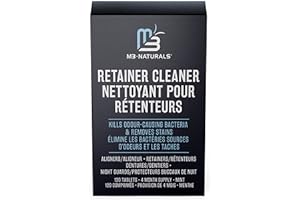 Retainer Cleanser Tablets Cleaner FSA HSA Approved Remove Odors Discoloration Stains and Plaque 4 Month Supply Denture Cleans