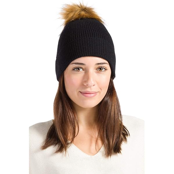 J Crew Womens Beanie Hat Cotton  Faux Fur Pom Pom (B10) Womens J.Crew Faux Fur Pom Pom Beanie Hat - Ivory/Cream  main image 4