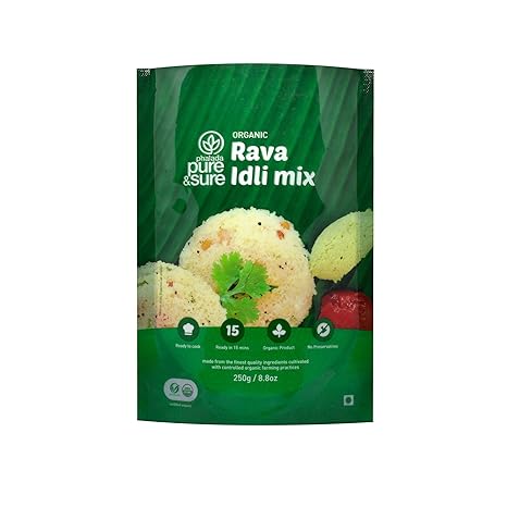 Pure & Sure Organic Rava Idli Mix, 250g