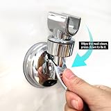 Cretty-Meet Adjustable Shower Head Holder Suction Cup Bracket Chrome view 2