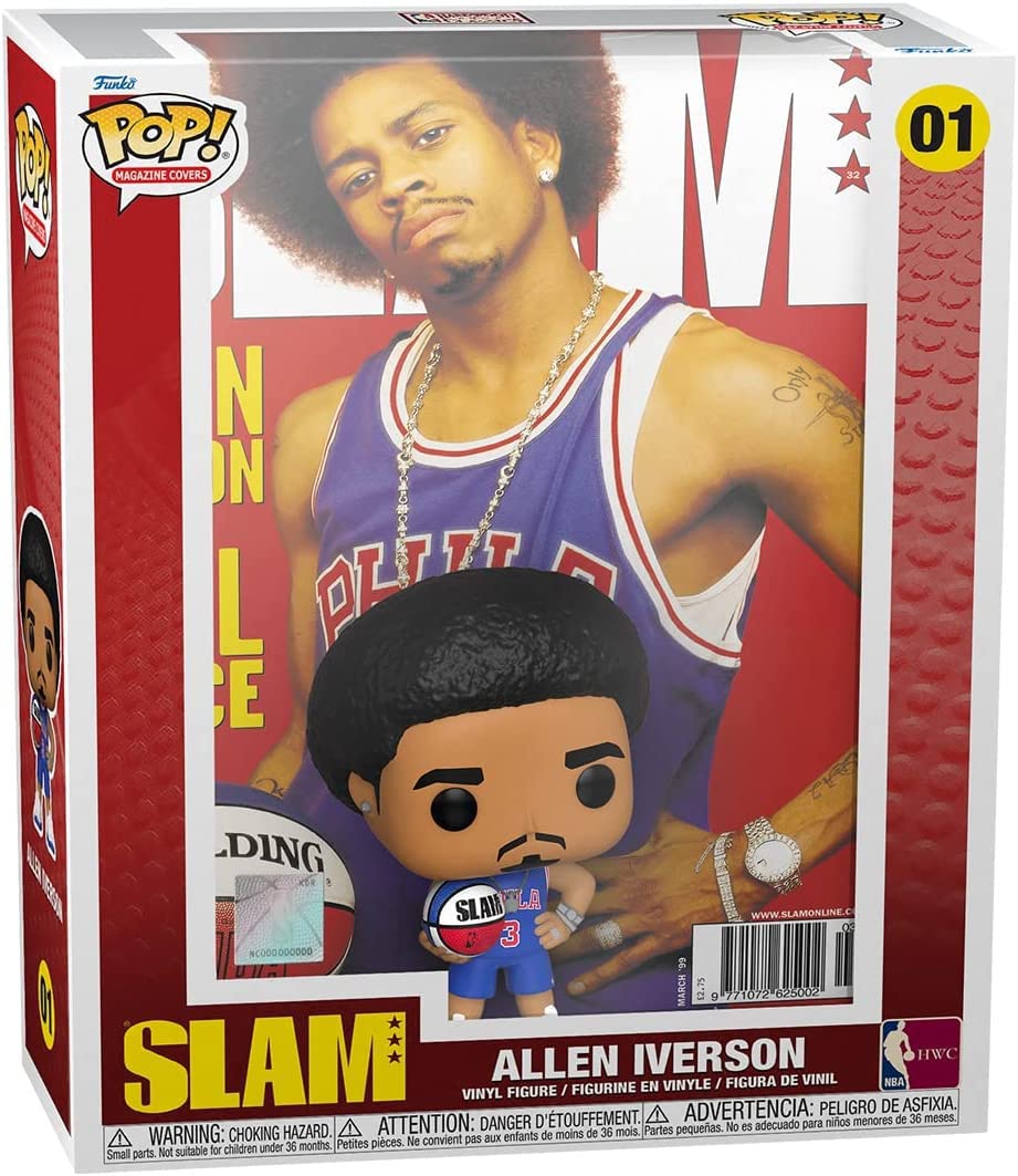 Funko Pop! NBA Cover: SLAM - Allen Iverson​​ Iverson - Collectable Vinyl Figure - Gift Idea - Official Merchandise - Toys for Kids & Adults - Sports Fans - Model Figure for Collectors and Display