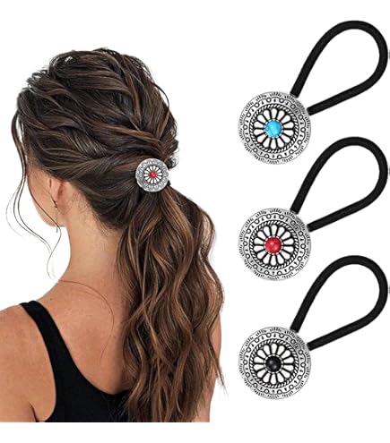 Amazon.com : Concho Metal Ponytail Holder Metal Hair Ties Rope