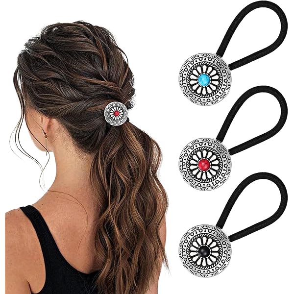 Amazon.com : Concho Metal Ponytail Holder Metal Hair Ties Rope