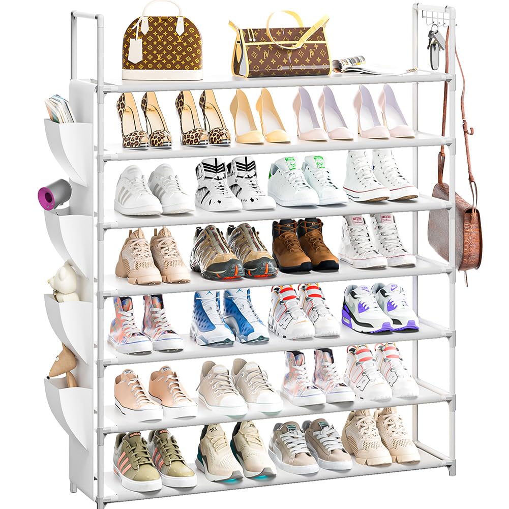 OYREL Shoe Rack 7 Tier Shoe Organizer Shoe Storage 28-35Pairs Shoe Rack for Closet Shoe Rack Organizer Entryway Shoe Holder Space Saving Shoe Shelf Shoe Stand Large Tall Shoe Tower Garage