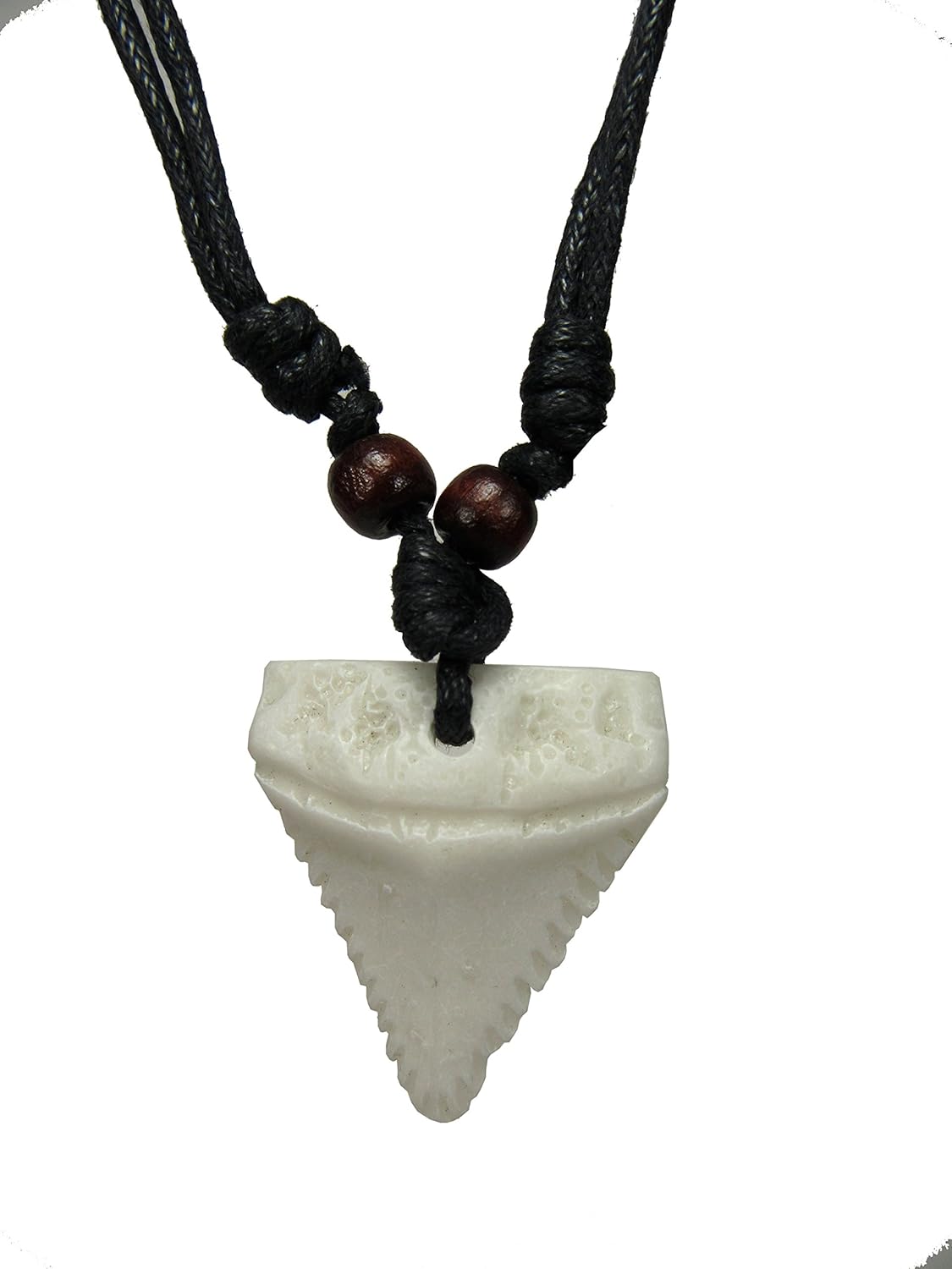 Shark Tooth Necklace - Resin Tooth - Shark Tooth Adjustable Surfer Necklace - Coqui Taino Necklace