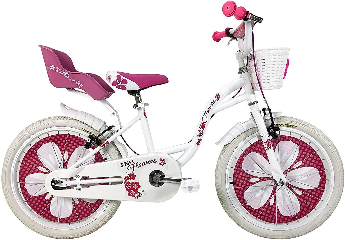 IBK Bici Bicicletta Bimba Bambina 20 Pollici Flowers su Sfera Raggi  Regolabili Freni V-Brake Rosa Bianca Bici per bambini Giochi e giocattoli  berjaya.edu.my