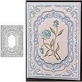 Adies Laced Rectangle Frame Metal Die Cuts,Flower Border Square Frames Layering Label Card Cutting Dies Cut Stencils for DIY Embossing Photo Decorative Paper Dies Making 12.5x8.8cm4.92inx3.46in