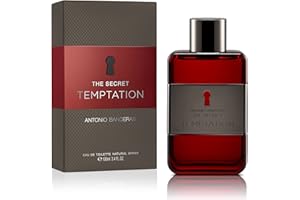 Antonio Banderas Perfumes - Secret temptation - Eau de toilette for Men - Long Lasting - Masculine, Elegant and Sexy Fragance - Aromatic, Woody and Vanilla Notes - Ideal for Day Wear - 3.4 Fl Oz
