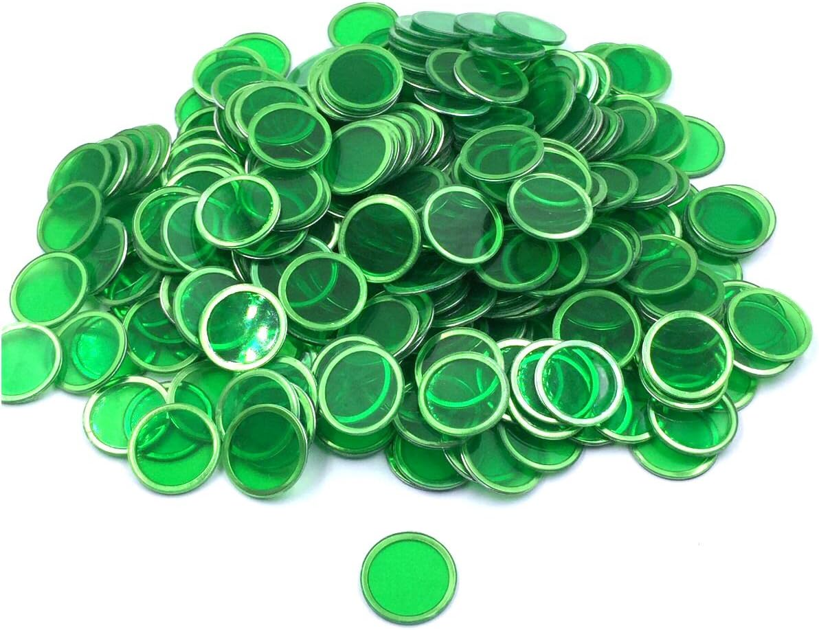 Bingo Transparent Chips 300pk Green, Bingo Chips Amazon Canada