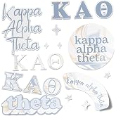 Desert Cactus Kappa Alpha Theta Sorority Sticker Decal (Marble) | Officially Licensed KAT Vinyl for Laptop, Water Bottler, Cars and Scrapbook, Merch
