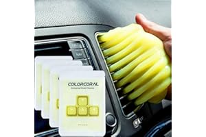 ColorCoral Keyboard Cleaning Gel for Car Interior Cleaning,Car Putty Reusable Slime goo, Magic Cleaning Putty for Vehicle Vents,Laptop, Dash, Printers, Calculators (4 Pack)