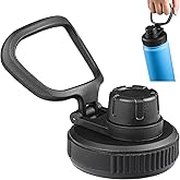 Lid for Hydro Flask Wide Mouth Sport Water Bottles, Spout Lid for Hydroflask 18 oz 32 oz 40 oz Wide Mouth Bottle Lid Replacement Cap (Black)