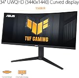 ASUS TUF Gaming 34" UWQHD 100Hz Curved Gaming Monitor 1ms FreeSync view 2