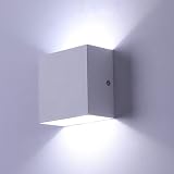 Glighone 2 Pcs LED Wall Lights Up Down Modern Aluminum 6W 6000K Cool White view 8