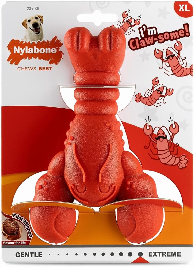 Nylabone Extreme Chewers Lobster Tough Nylon Dog Toy Extra Large 23kg+