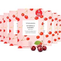 Amazon.com : Vitamasques Vitamin C Cherry Face Sheet Mask 7 Pack ...